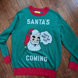 Tipsy Elves Men's Ugly Christmas Sweater Santa Size XXL NSFW